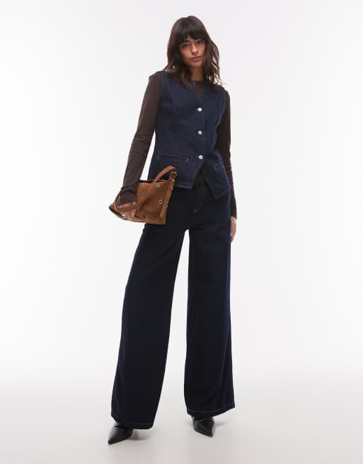 Mango Louise denim jeans in dark blue - part of a set