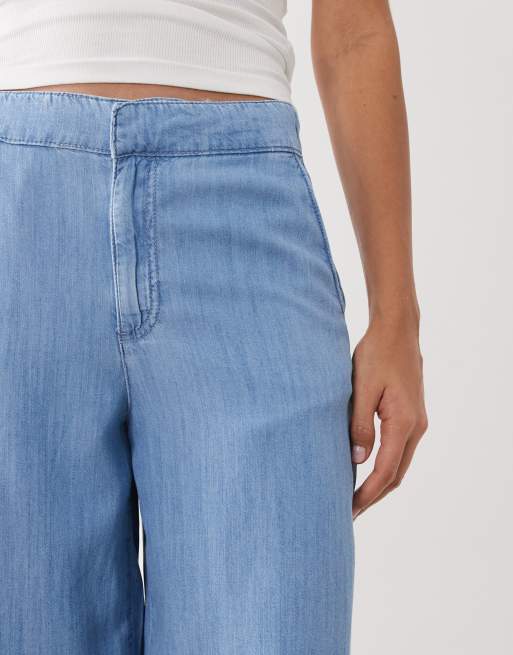 Mango low waist denim short in blue , 4 of 5