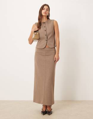 Mango - Luca - Maxi-Bleistiftrock in Braun, Kombiteil-Brown