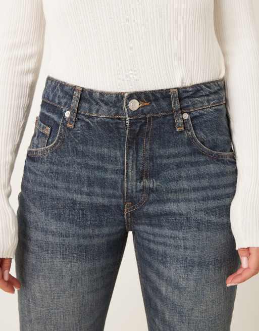 Mango - Luna - Jean slim évasé en coton - Bleu, 5 de 5