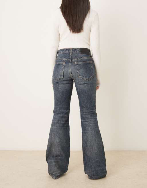 Mango – Luna – Schmale Schlag-Jeans aus 100% Baumwolle in Blau, 2 von 5