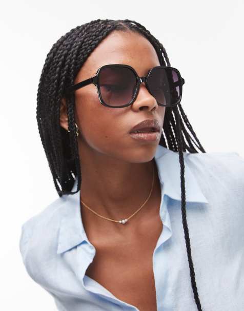 Mango - Lunettes de soleil carrées - Noir - view 1