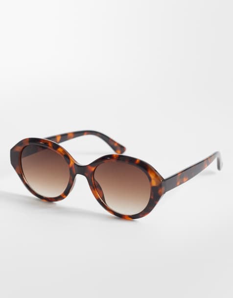 Mango - Lunettes de soleil rétro à monture ronde - Écaille de tortue - view 1
