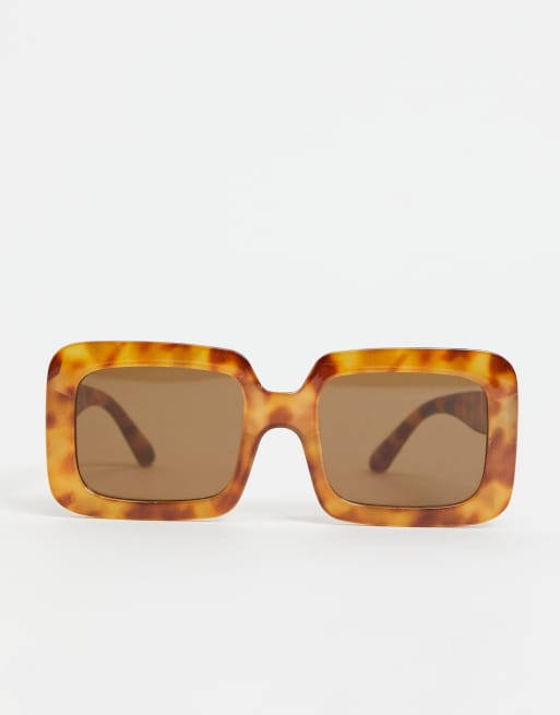 Mango - Lunettes effet écaille de tortue à verres carrés - Marron, 3 de 4