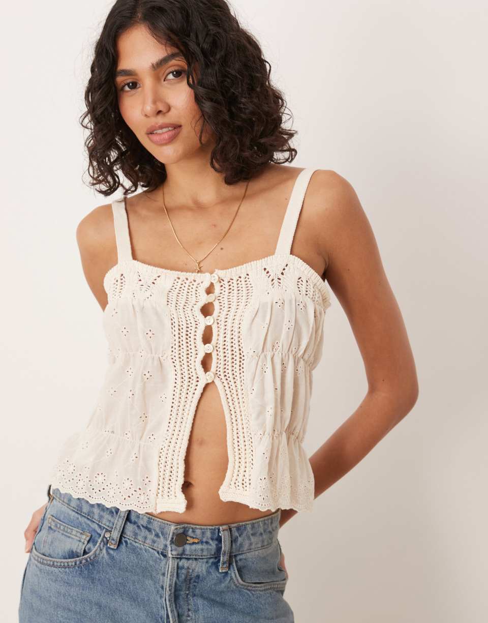 Crochet Tie-Front Cami
