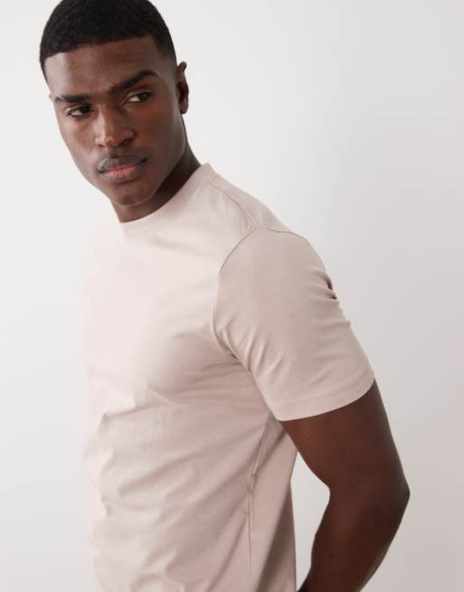 Mango - Lyserød T-shirt i 100% bomuld i slim fit, 5 af 5