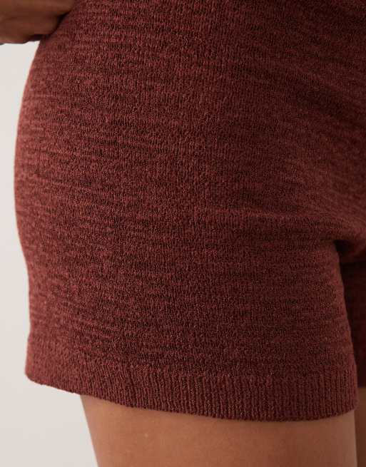 Mango Madeana knit shorts in orange - part of a set, 5 of 5