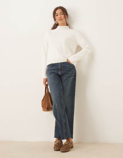 Mango - Maglione accollato bianco, 2 di 4
