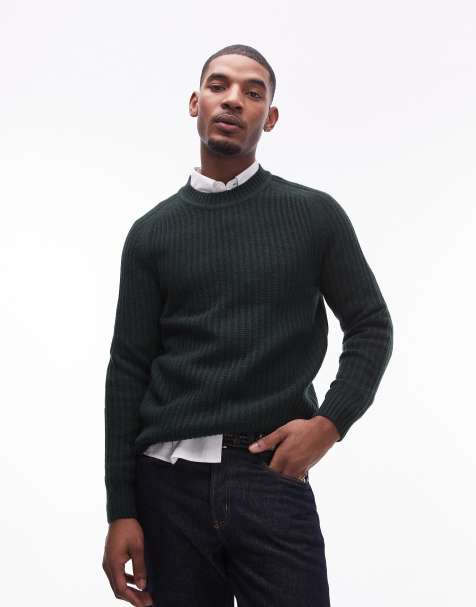 Mango - Maglione girocollo verde scuro - view 1
