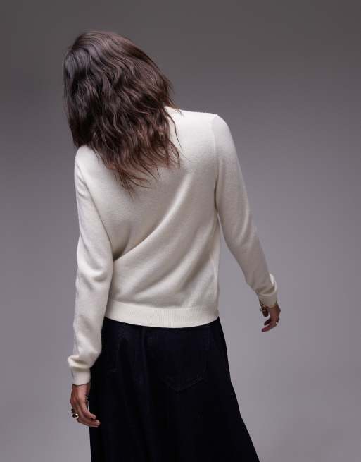 Cropped Sweater Mango Maglie Cashmere Pullover Maglia Collo A V