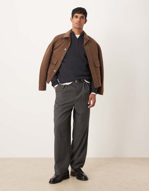 Mango - Maglione lavorato in misto lana blu con zip corta, 2 di 5