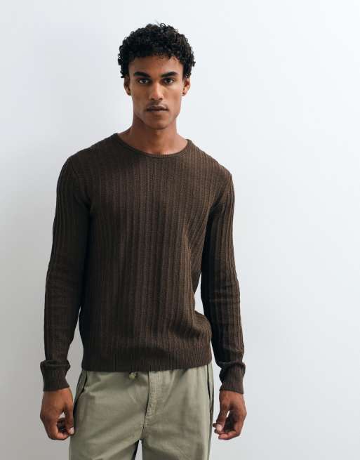 Mango maglione leggero marrone, 2 di 5