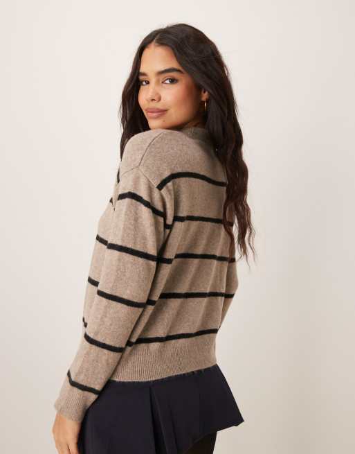 Mango Maglione morbido accollato color avena ASOS