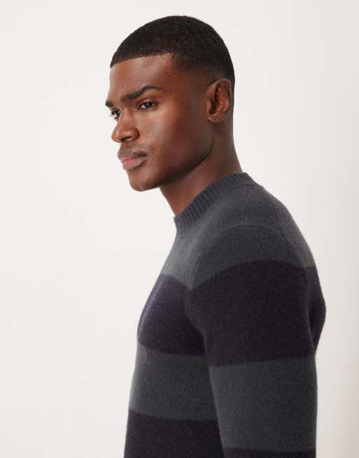 Mango - Maglione stile polo blu a righe, 4 di 5