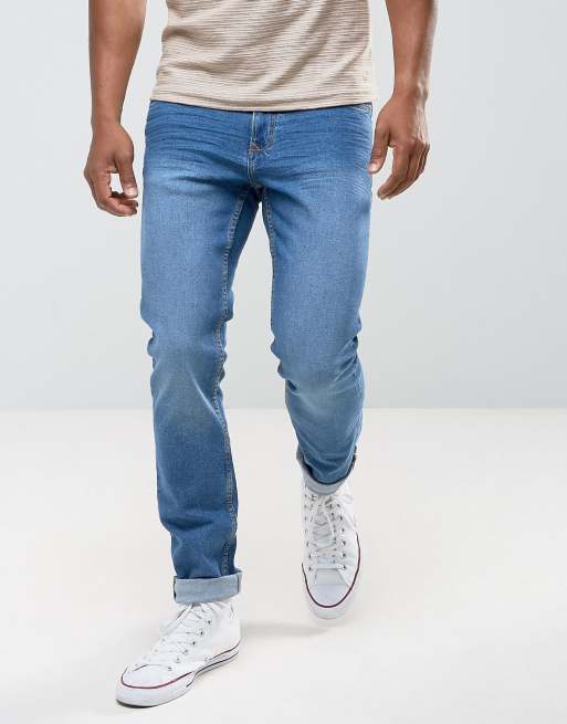 Mango Man – Mellanmörka jeans i smal passform