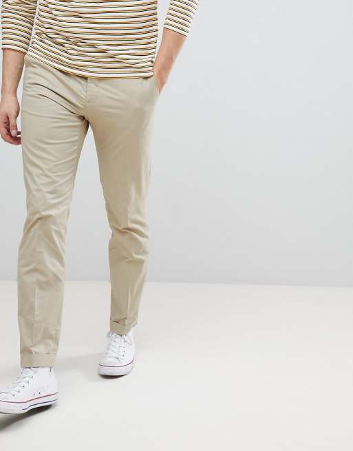 Mango Man Slim Fit Chinos In Beige ASOS