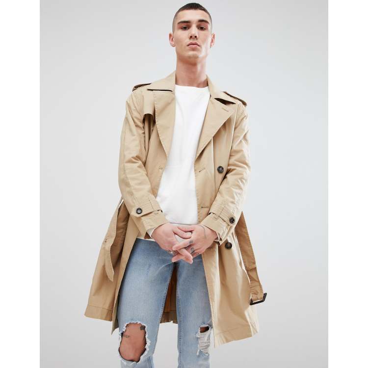 Mango Man Trench Coat In Beige