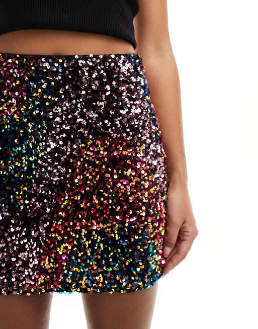 Jupe sequins multicolore hotsell