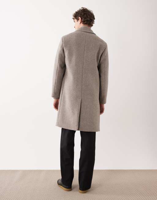 Mango - Manteau ajusté en coton mélangé - Beige, 3 de 5