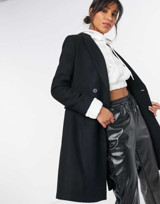 Manteau noir mango femme hot sale