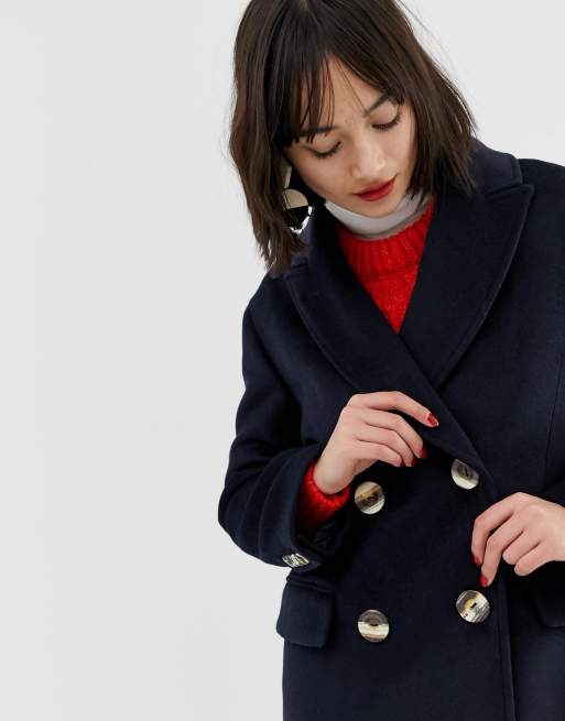 Manteau bleu marine mango new arrivals