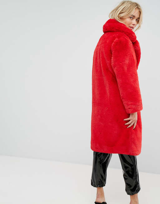 Mango discount manteau rouge