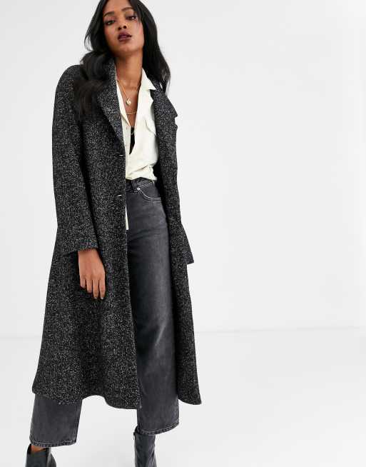 long manteau noir mango