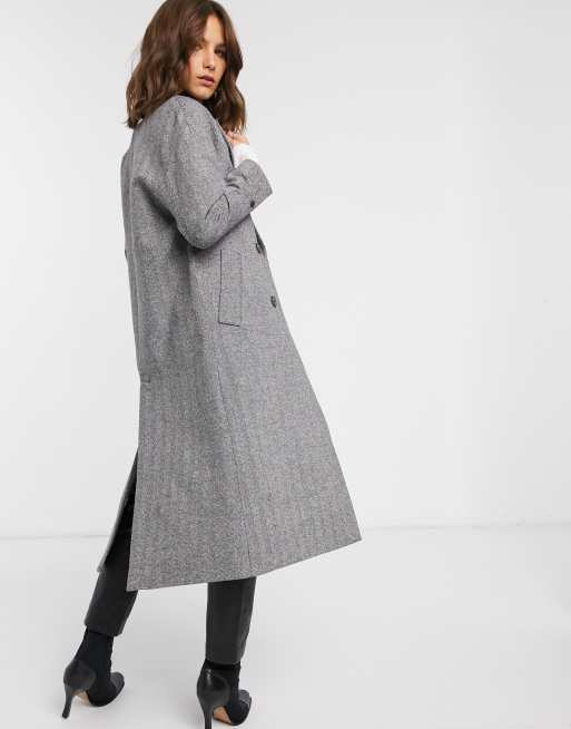 manteau mango gris femme