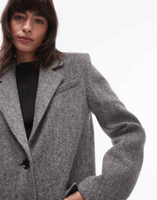 Mango - Manteau long en laine - Gris, 3 de 4