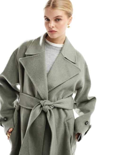 Manteau vert mango hot sale