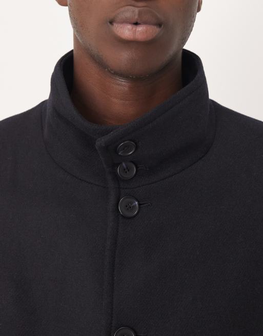 Mango – Mantel aus Wollmix in Schwarz mit Trichterkragen, 5 von 5
