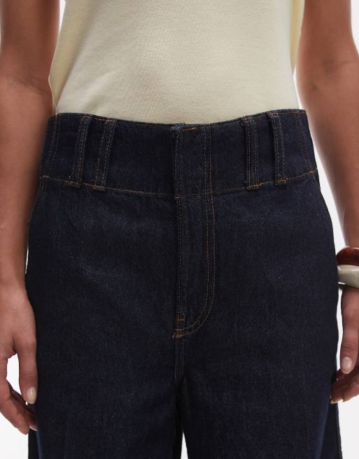 Mango Mar concealed button jeans in indigo, 5 of 5