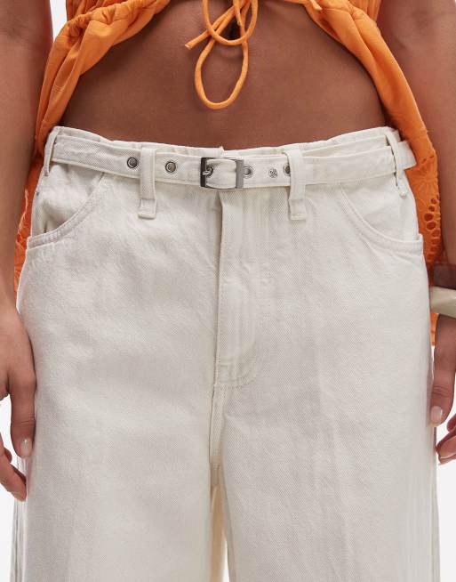 Mango - Mara - Jeans dritti bianchi con cintura, 5 di 5