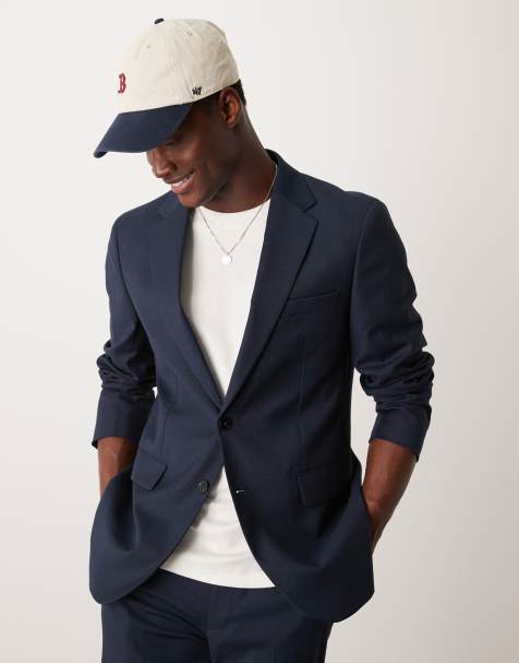 Mango – Marinblå kostymkavaj i regular fit - view 1