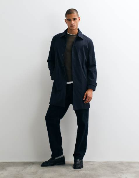Mango – Marinblå trenchcoat - view 1