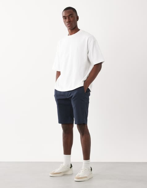 Mango - Marineblå chinoshorts - view 1