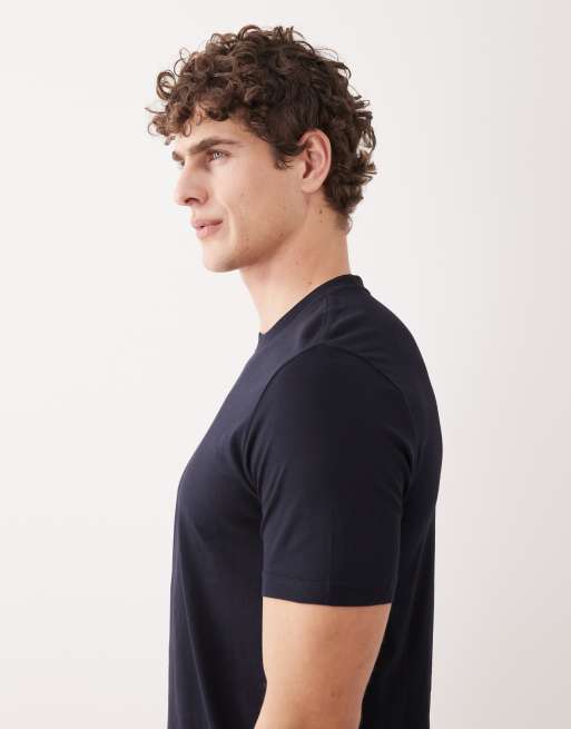 Mango - Marineblå klassisk T-shirt i slim fit, 4 af 5