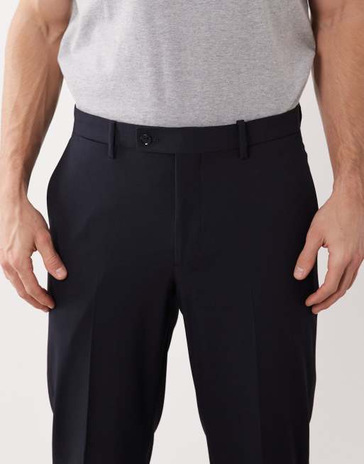 Mango - Marineblå skræddersyede bukser i slim fit - Del af sæt, 4 af 5