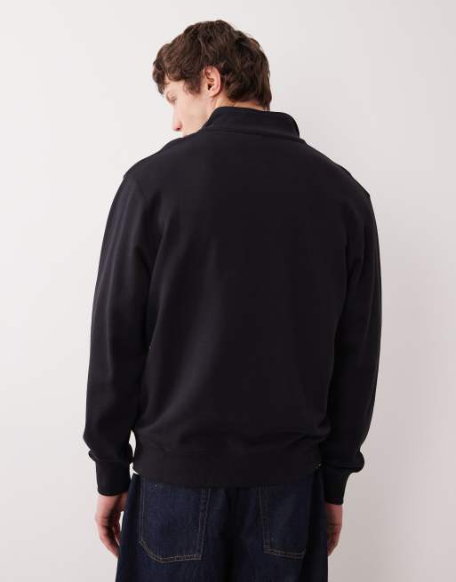 Mango - Marineblå sweatshirt i 100% bomuld med kvart lynlås, 3 af 5
