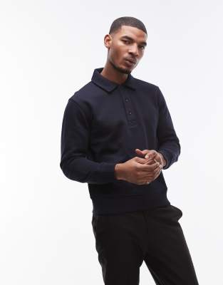 Mango - Marineblå sweatshirt med knapper - view 1