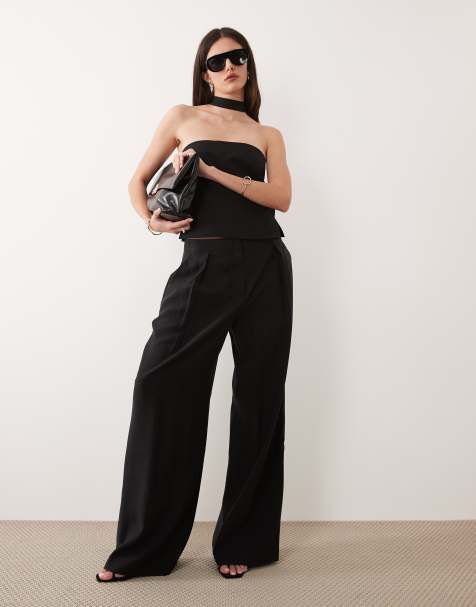 Mango Maris tailored trouser co-ord in black - view 1