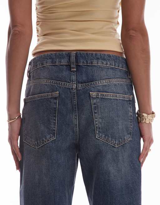 Mango – Marnie – Jeans in Vintage-Blau mit geradem Bein, 4 von 5