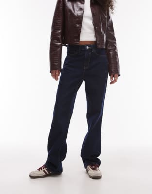 Mango - Matilda - Jeans in Dunkelblau mit geradem Bein
