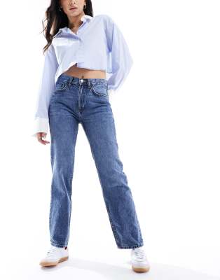 Mango - Matilda - Jeans in Dunkelblau mit geradem Bein