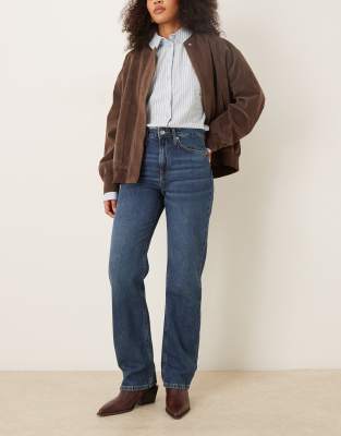 Mango - Matilda - Jeans in Dunkelblau mit geradem Bein