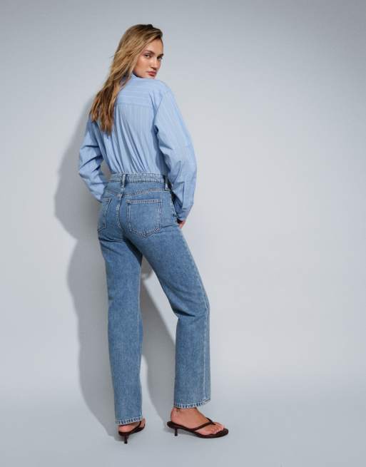 Mango – Matilda – Jeans in Hellblau mit geradem Bein, 3 von 5