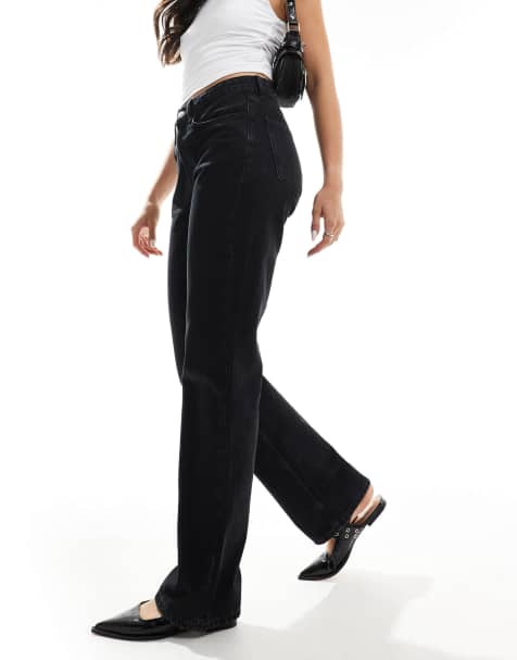 Mango – Matilda – Jeans in Schwarz mit geradem Bein - view 1