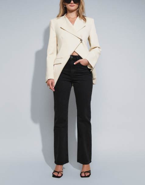Mango – Matilda – Jeans in Schwarz mit geradem Bein - view 1