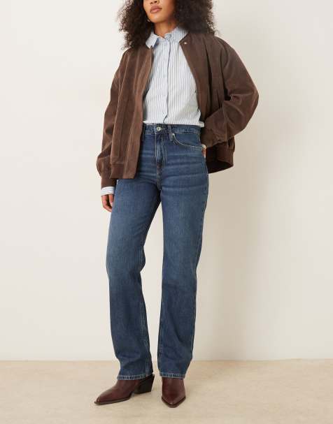 Mango – Matilda – Mörkblå jeans med raka ben - view 1