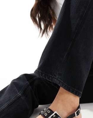 Mango Matilda Straight Leg Jeans In Black